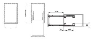 Rổ kéo để dao thớt, chai lọ Cucina 300mm Mạ Chrome 549.20.213 - 5 Rổ kéo để dao thớt, chai lọ Cucina 300mm Mạ Chrome 549.20.213 - 4