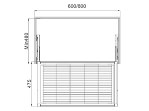 Rổ kéo lưới bằng kim loại Hafele 600mm màu nâu 807.95.141 - 5 Rổ kéo lưới bằng kim loại Hafele 600mm màu nâu 807.95.141 - 4