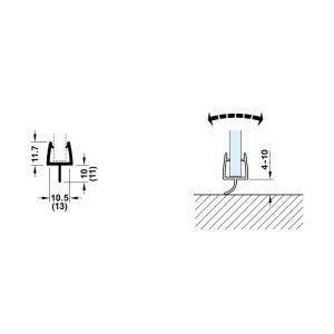 Ron cửa kính Hafele 90° cho kính 8-10mm 950.50.012 - 3