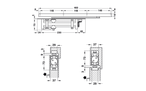 Cùi chỏ hơi âm Hafele 80kg có dừng 931.84.088 - 4 Cùi chỏ hơi âm Hafele 80kg có dừng 931.84.088 - 3