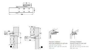 Cùi chỏ hơi Hafele 100kg không dừng 931.84.829 - 4 Cùi chỏ hơi Hafele 100kg không dừng 931.84.829 - 3
