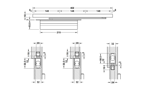 Cùi chỏ hơi âm Hafele 60kg không dừng 931.84.049 - 4 Cùi chỏ hơi âm Hafele 60kg không dừng 931.84.049 - 3