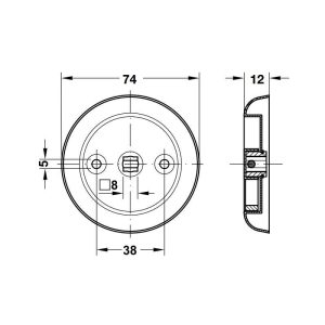 Tay nắm kéo âm Hafele 902.00.590 - 3