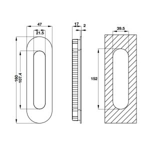 Tay nắm âm Hafele 903.11.950 - 3