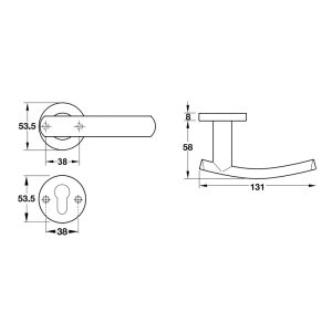 Tay nắm gạt Hafele 903.92.656 - 3