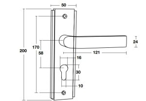 Tay nắm gạt đế dài BAUMA BM055-58 905.99.088 - 3