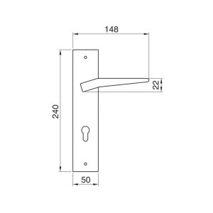 Tay nắm gạt đế dài PRESO Hafele 901.79.071 - 3