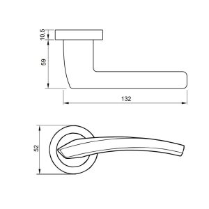 Tay nắm gạt DUNE Hafele màu Đồng bóng 901.79.869 - 4 Tay nắm gạt DUNE Hafele màu Đồng bóng 901.79.869 - 3