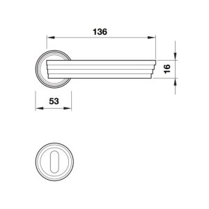 Tay nắm gạt CLOUD Hafele 901.79.732 - 3