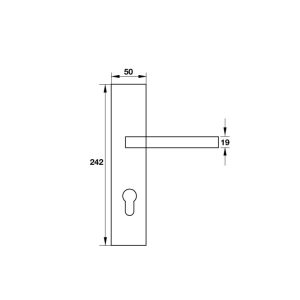 Tay nắm gạt đế dài Hafele 903.99.303 - 3