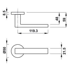Tay nắm gạt Kawajun Hafele 905.99.542 - 4 Tay nắm gạt Kawajun Hafele 905.99.542 - 3