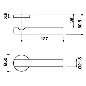 Tay nắm gạt Kawajun Hafele 905.99.541 - 4 Tay nắm gạt Kawajun Hafele 905.99.541 - 3