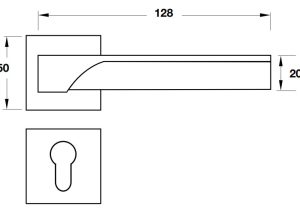 Tay nắm gạt TECHNA Hafele màu đen 901.79.718 - 5 Tay nắm gạt TECHNA Hafele màu đen 901.79.718 - 4