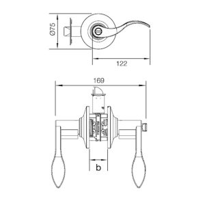 Khoá tay nắm gạt cửa phòng Häfele 489.10.195 - 8 Khoá tay nắm gạt cửa phòng Häfele 489.10.195 - 7