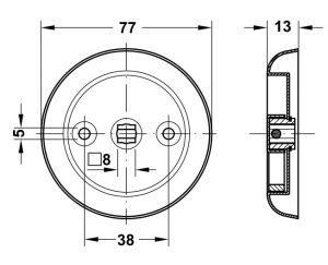 Tay nắm kéo âm Häfele 902.00.592 - 3