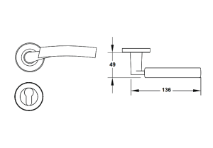 Tay nắm gạt Inox 316 Häfele 903.99.723 - 4 Tay nắm gạt Inox 316 Häfele 903.99.723 - 3