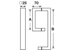 Tay nắm phòng tắm kính Hafele 550mm 903.02.252 - 3