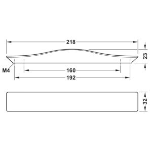 Tay nắm tủ Hafele mạ niken bóng-đen 218mm 106.62.386 - 4 Tay nắm tủ Hafele mạ niken bóng-đen 218mm 106.62.386 - 3