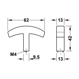 Tay nắm tủ Hafele màu mạ crom bóng 62mm 106.70.130 - 4 Tay nắm tủ Hafele màu mạ crom bóng 62mm 106.70.130 - 3