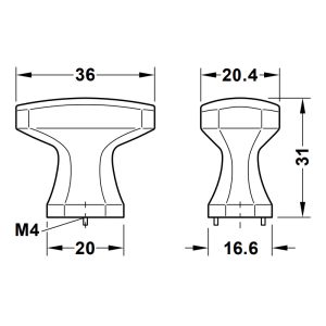 Tay nắm tủ Hafele màu mạ niken mờ 36mm 106.70.171 - 4 Tay nắm tủ Hafele màu mạ niken mờ 36mm 106.70.171 - 3