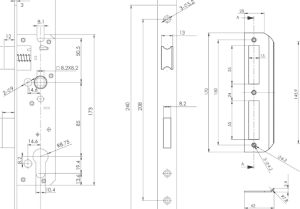 Thân khóa cho cửa đố nhỏ Hafele 911.77.263 - 4 Thân khóa cho cửa đố nhỏ Hafele 911.77.263 - 3