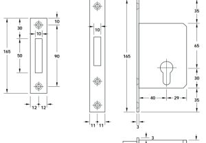 Thân khoá cho cửa trượt Hafele 911.26.413 - 4 Thân khoá cho cửa trượt Hafele 911.26.413 - 3