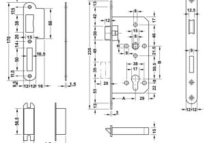 Thân Khóa Lưỡi Gà Và Chốt Chết E55/72A Hafele 911.25.100 - 4 Thân Khóa Lưỡi Gà Và Chốt Chết E55/72A Hafele 911.25.100 - 3