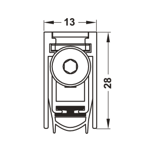 Thanh chắn bụi Hafele 833mm 950.45.015 - 4 Thanh chắn bụi Hafele 833mm 950.45.015 - 3