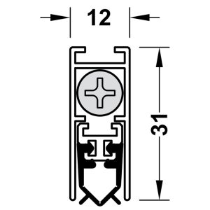 Thanh chắn bụi tự động DDS12 dài 1030mm Hafele950.05.344 - 4 Thanh chắn bụi tự động DDS12 dài 1030mm Hafele950.05.344 - 3