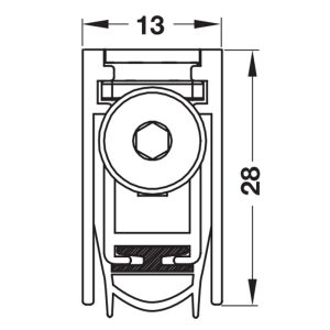 Thanh chắn bụi tự động DDS1328 dài 333mm Hafele 950.45.011 - 4 Thanh chắn bụi tự động DDS1328 dài 333mm Hafele 950.45.011 - 3