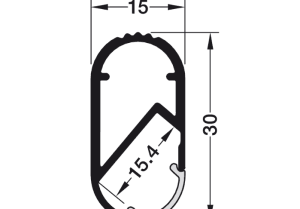Thanh nhôm treo quần áo 2500mm Häfele 833.72.790 - 3