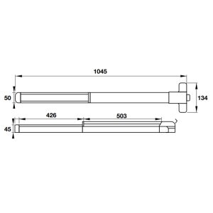 Thanh thoát hiểm Inox mờ Hafele 911.52.131 - 4 Thanh thoát hiểm Inox mờ Hafele 911.52.131 - 3