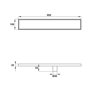 Thoát sàn 600mm Hafele 485.61.235 - 3