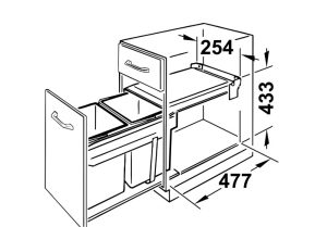 Thùng rác âm tủ Hailo Hafele 502.72.761 - 5 Thùng rác âm tủ Hailo Hafele 502.72.761 - 4
