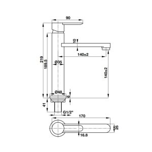 Vòi lạnh VIGOR 140 Häfele 495.61.137 - 3