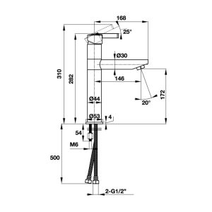 Vòi lavabo ROOTS 170 Häfele 495.61.144 - 3