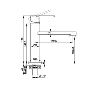 Vòi lạnh VIGOR 100 Häfele 495.61.138 - 3