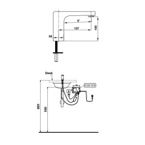 Vòi lavabo tự động H-123 589.63.062 - 4 Vòi lavabo tự động H-123 589.63.062 - 3