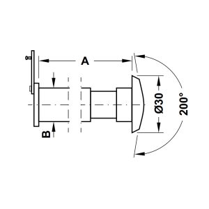 Mắt thần màu đồng rêu Hafele 959.00.092 - 3