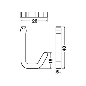 Móc treo Hafele 523.00.390 - 3