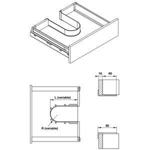 Phụ kiện cho ngăn kéo dưới chậu rửa màu trắng Hafele 547.66.772 - 5 Phụ kiện cho ngăn kéo dưới chậu rửa màu trắng Hafele 547.66.772 - 4