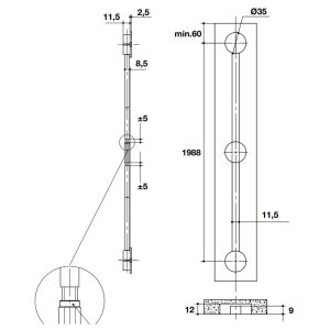 Phụ kiện định hình và làm phẳng gỗ Hafele 406.99.625 - 4 Phụ kiện định hình và làm phẳng gỗ Hafele 406.99.625 - 3