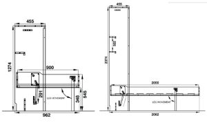 Phụ kiện giường xếp mở ngang 900×2000 mm Hafele 271.97.341 - 5 Phụ kiện giường xếp mở ngang 900×2000 mm Hafele 271.97.341 - 4