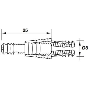 Phụ kiện kết nối IXCONNECT SC 8/25 Hafele 262.11.111 - 5 Phụ kiện kết nối IXCONNECT SC 8/25 Hafele 262.11.111 - 4