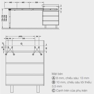 Phụ kiện mở rộng bàn âm tủ rộng 1162mm Hafele 642.19.929 - 10 Phụ kiện mở rộng bàn âm tủ rộng 1162mm Hafele 642.19.929 - 9