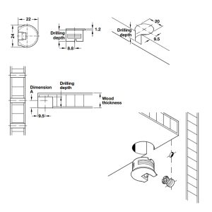 Vỏ nối Rafix Tab 20 không vành, nhựa, không có cơ cấu siết màu nâu Hafele 263.09.133 - 4 Vỏ nối Rafix Tab 20 không vành, nhựa, không có cơ cấu siết màu nâu Hafele 263.09.133 - 3
