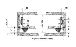 Ray hộp Alto-S màu xám đậm, cơ cấu giảm chấn, cao 120mm Hafele 552.35.375 - 3