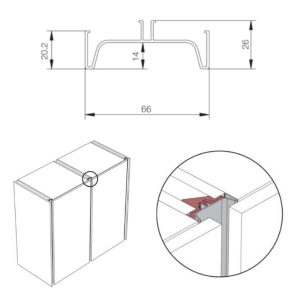 Tay nắm dọc đôi Gola/ Lắp giữa chiều dài hữu dụng 2400 mm màu đồng đen Hafele 126.37.945 - 4 Tay nắm dọc đôi Gola/ Lắp giữa chiều dài hữu dụng 2400 mm màu đồng đen Hafele 126.37.945 - 3