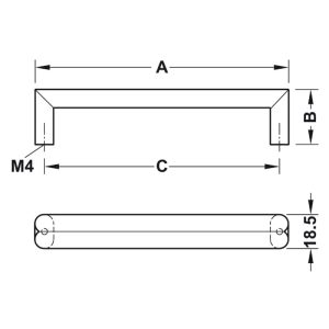 Tay nắm tủ Hafele mạ đồng 176mm 106.61.934 - 3