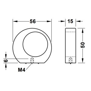 Tay nắm tủ Hafele màu mạ niken mờ 56mm 106.70.135 - 4 Tay nắm tủ Hafele màu mạ niken mờ 56mm 106.70.135 - 3